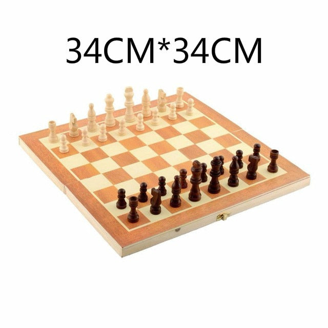 2019 Magnetic & Folding Wooden Chess Set 39x39