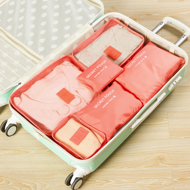 6 PCS Travel Storage Bag Set For Clothes