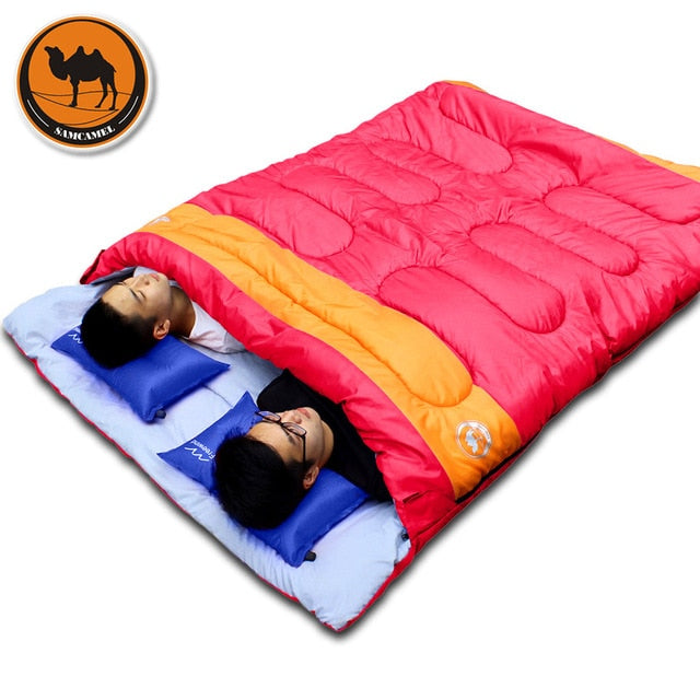 New practical double person sleeping bag outdoor camping Adult sleeping bag lover couple travel warm weather use sleeping bag