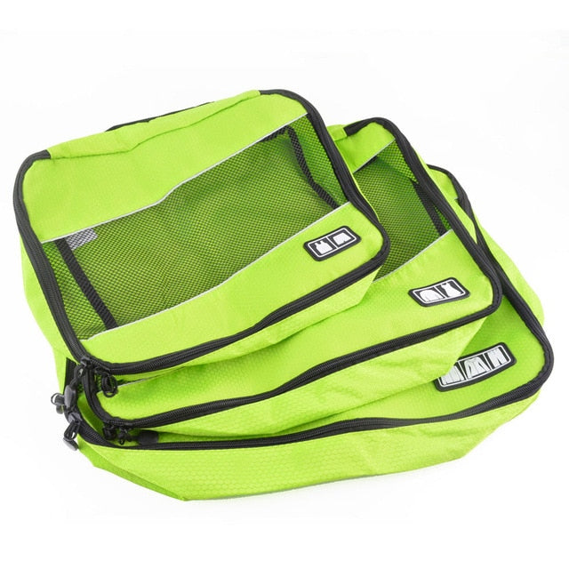 3 Pcs/Set Packing Cubes System High Capacity Clothes Luggage