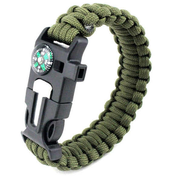 Tactical Gear Emergency Survival Paracord Bracelet 10-5/8