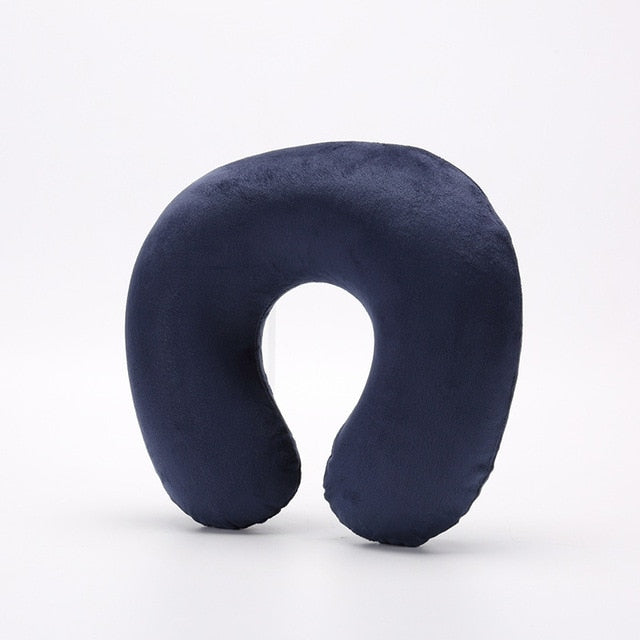 Headrest Soft U Shaped Cushion Air Flight Inflatable Pillows