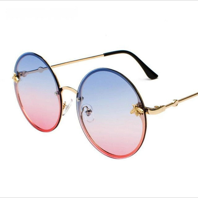 KAPELUS 2018 Round Sunglasses Show A Slim And Well-Matched Pair Of Rimless Sunglasses