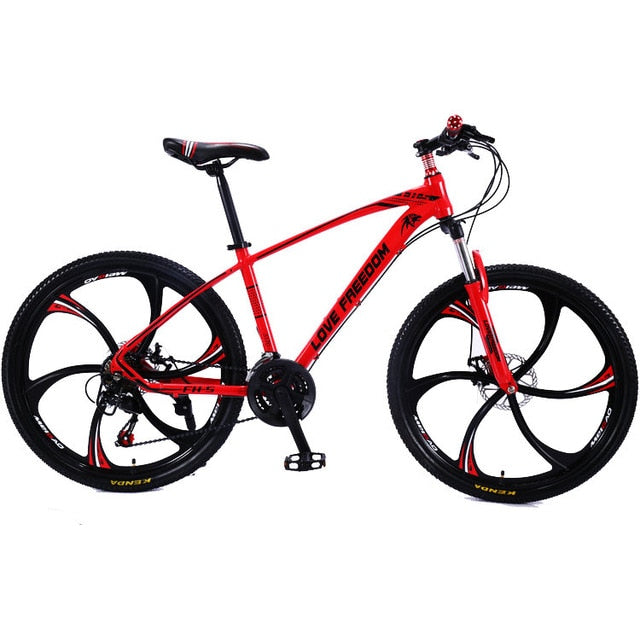 Love Freedom 21 speed 26 inch mountain bike bicycles double disc brakes student bike Bicicleta road bike