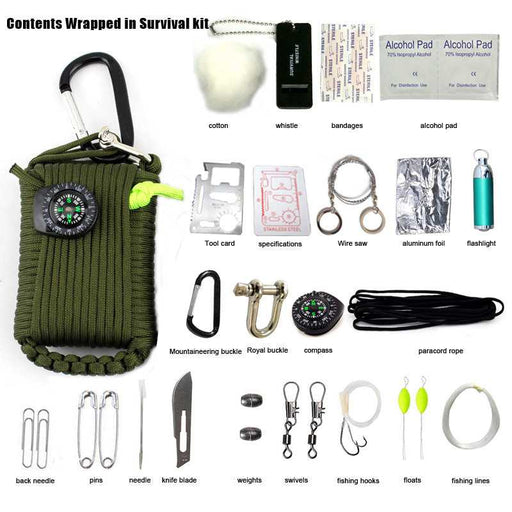 29 In 1 SOS Outdoor Emergency Bag Home Car Safety Survival Box Kit