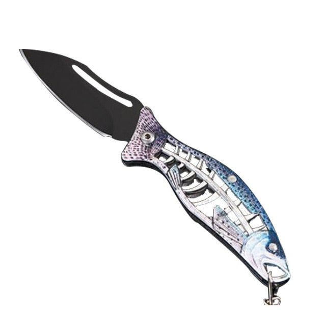 DuoClang Multi-purpose Diving Survival Folding Blade Knife 5Cr13 Steel Blade Tactical Stiletto Outdoor Fishing Knives